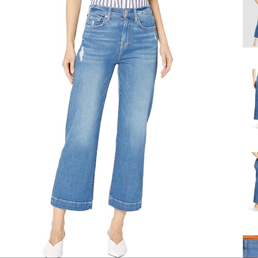 7 For All Mankind High Waist Cropped Alexa Jeans Size 27